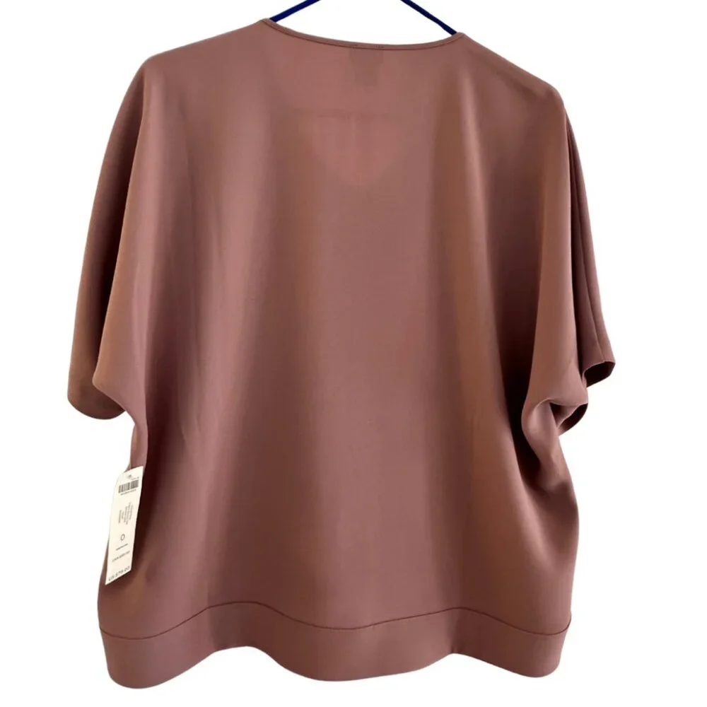 Chico’s V-Neck Kimono Top Size 0 Mauve / Dusty Rose New With Tags - Picture 2 of 6